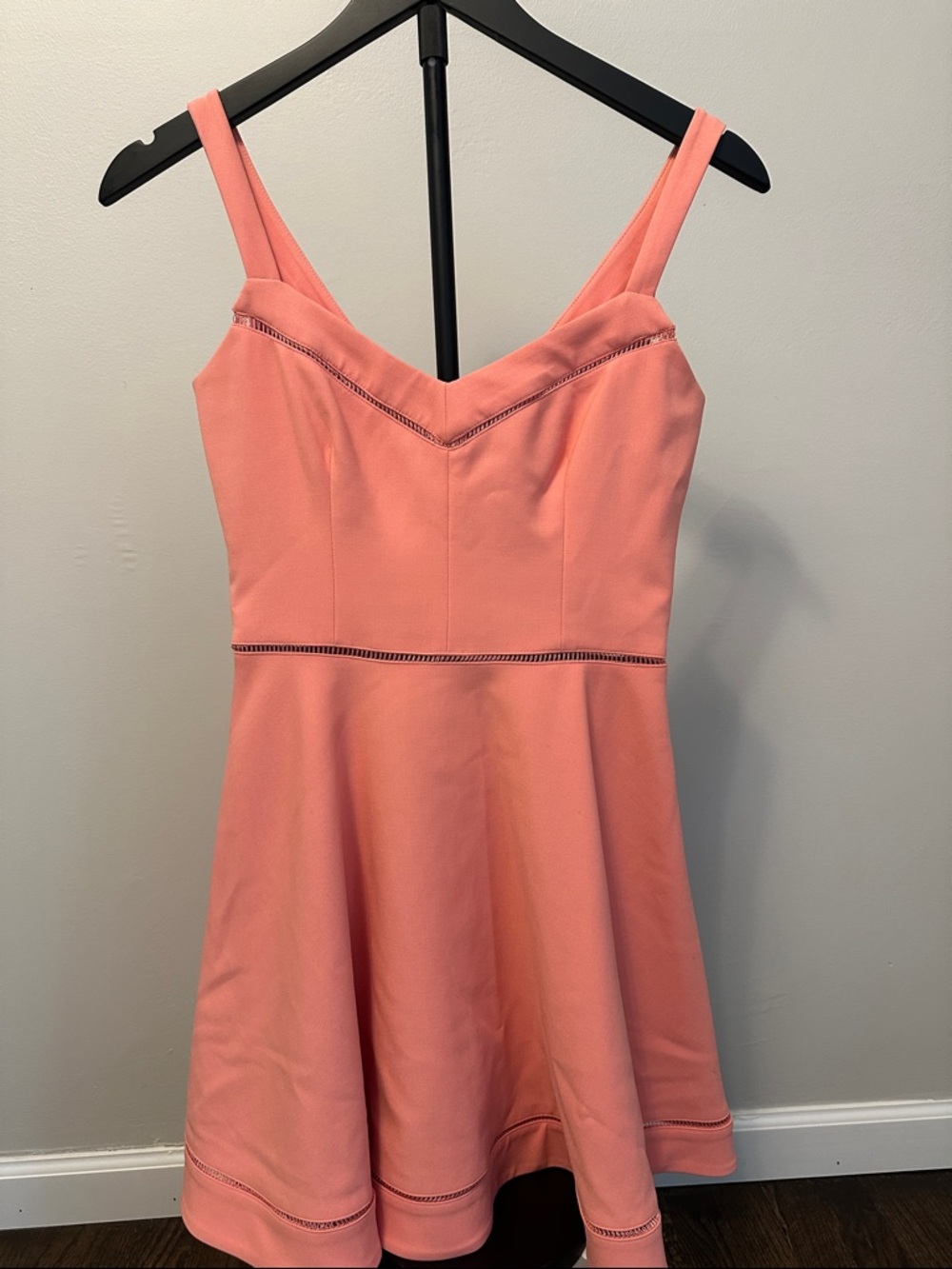 Elizabeth and James Coral-Pink Sweetheart Mini Dress